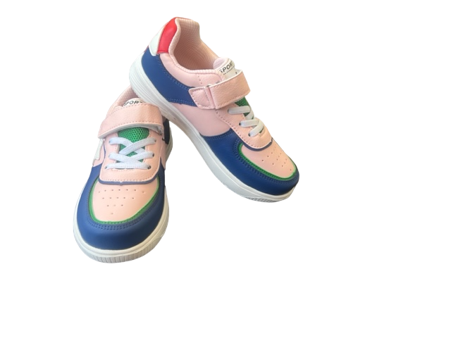 Pantofi sport pentru copii, material piele ecologica, roz/mov [3]