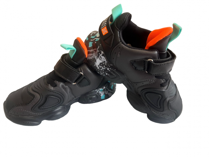 Pantofi sport pentru copii, material piele ecologica, negru, Moonlight [4]