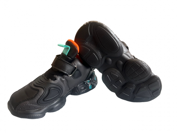 Pantofi sport pentru copii, material piele ecologica, negru, Moonlight [3]
