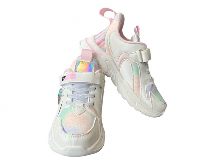 Pantofi sport pentru copii, material piele ecologica, alb, Heart [4]