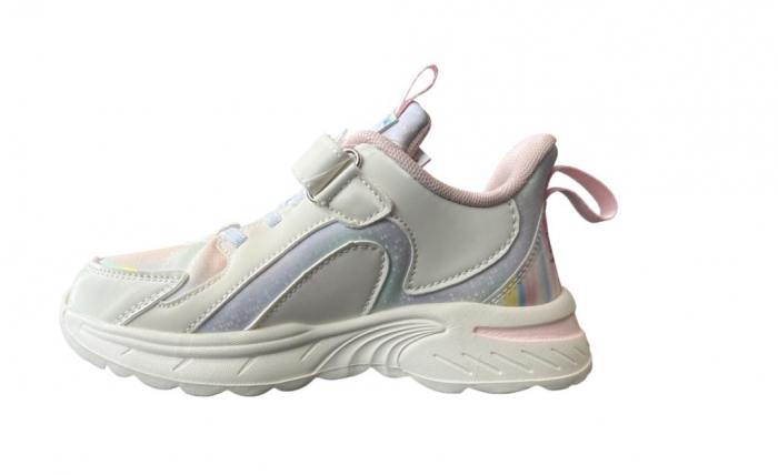 Pantofi sport pentru copii, material piele ecologica, alb, Heart [2]