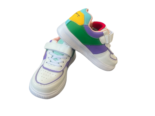 Pantofi sport pentru copii, material piele ecologica, alb, Star yellow [3]