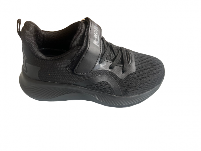 Pantofi sport pentru copii, material textil, all black [1]