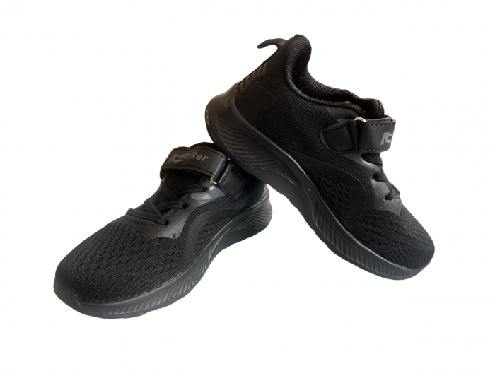 Pantofi sport pentru copii, material textil, all black [2]