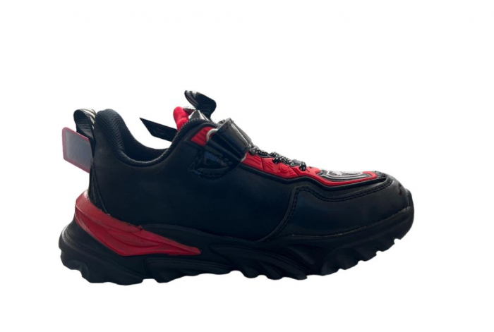 Pantofi sport pentru copii, material piele ecologica, negru, Kids [2]