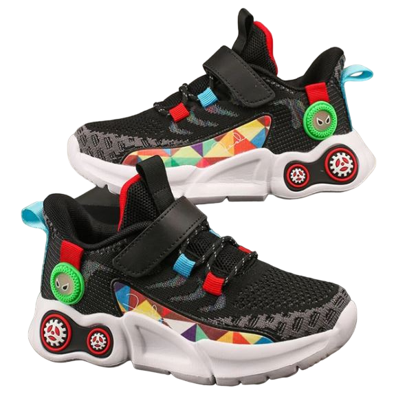Pantofi sport pentru copii, material textil, negru [3]