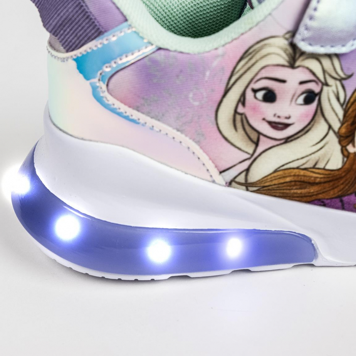 Pantofi sport, talpa cu usoara cu lumini Frozen Anna si Elsa [7]