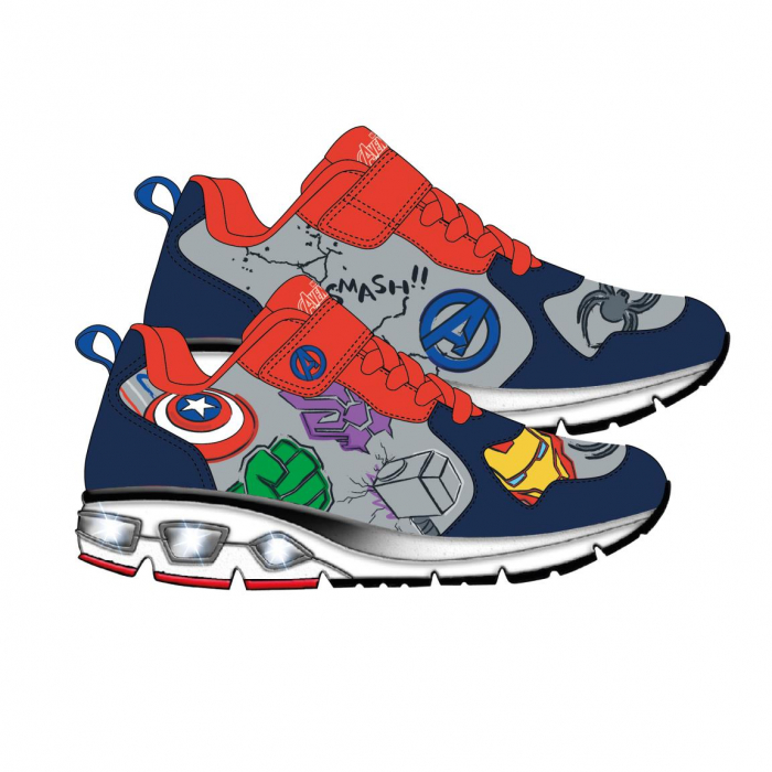 Pantofi sport talpa TPR, cu lumini Avengers [1]