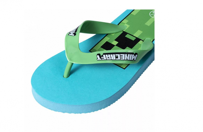 Papuci slapi flip flop, Minecraft, albastru [4]