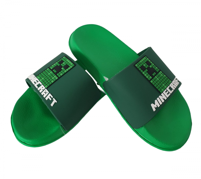 Papuci baieti, Minecraft, verde [4]