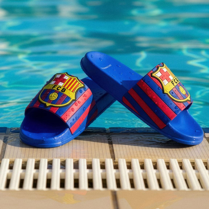 Papuci plaja cauciuc design FCB Barcelona [6]