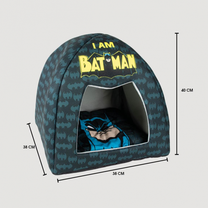 Pat tip casuta pentru caini Batman, 40x38x38 cm [10]