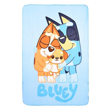 Patura copii din fleece Bluey si Bingo 100x150 cm [1]