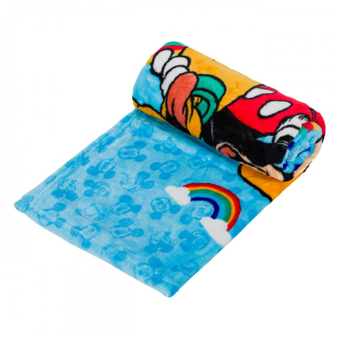 Patura cocolino Mickey Mouse si Pluto, 100x75 cm [2]