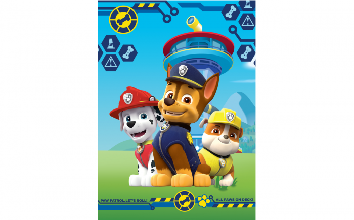 Patura polar Paw Patrol Let's Roll, 100x140 cm [1]