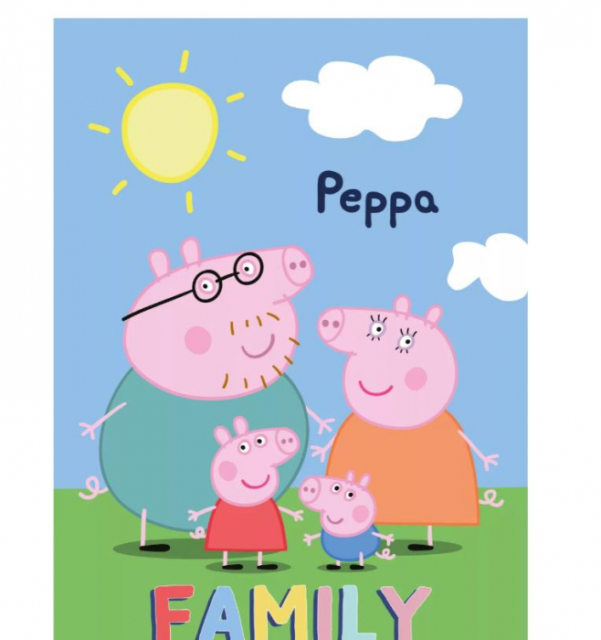 Patura polar Peppa Family, 100x140 cm [1]