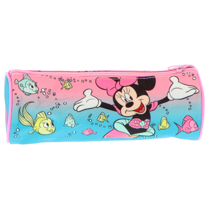 Penar cilindru 1 fermoar , neechipat Minnie Mouse Mermaid, 22x8x8 cm [3]
