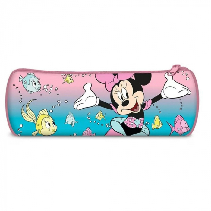 Penar cilindru 1 fermoar , neechipat Minnie Mouse Mermaid, 22x8x8 cm [1]