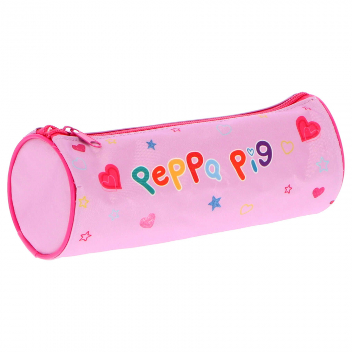 Penar cilindru 1 fermoar , neechipat Peppa Pig Love, 22x8x8 cm [2]