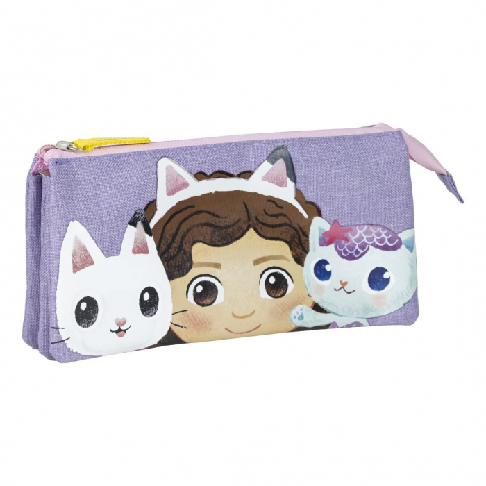 Penar cu 3 compartimente neechipat, Gabby's Cats, 22x2x11 cm [1]