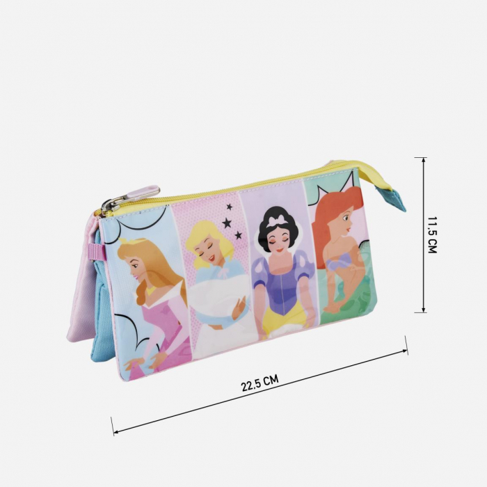 Penar cu 3 compartimente Printesele Disney, 22,5 x 2 x 11.5 cm [4]