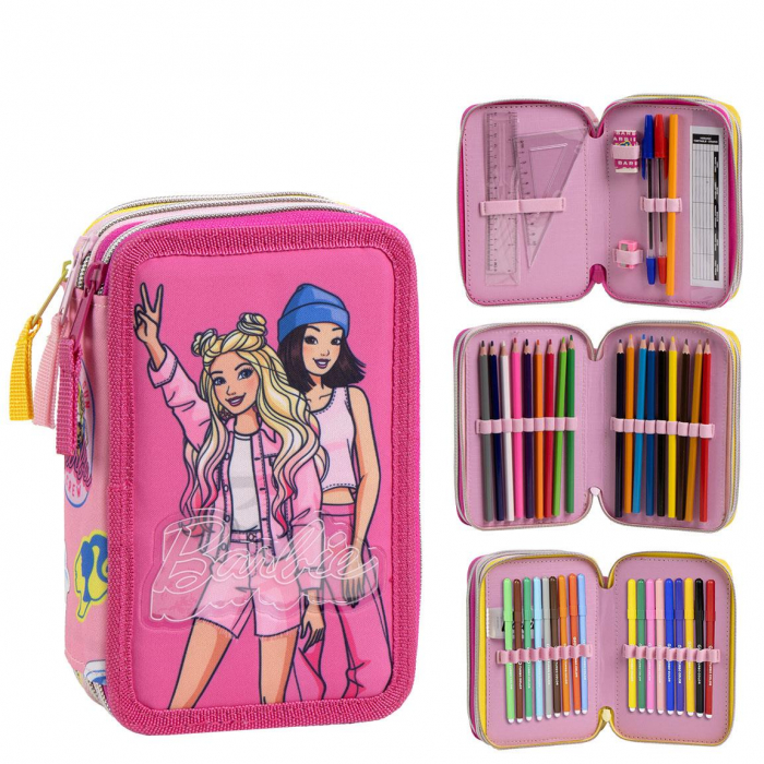 Penar echipat cu 43 piese Giotto, 3 compartimente Barbie [1]