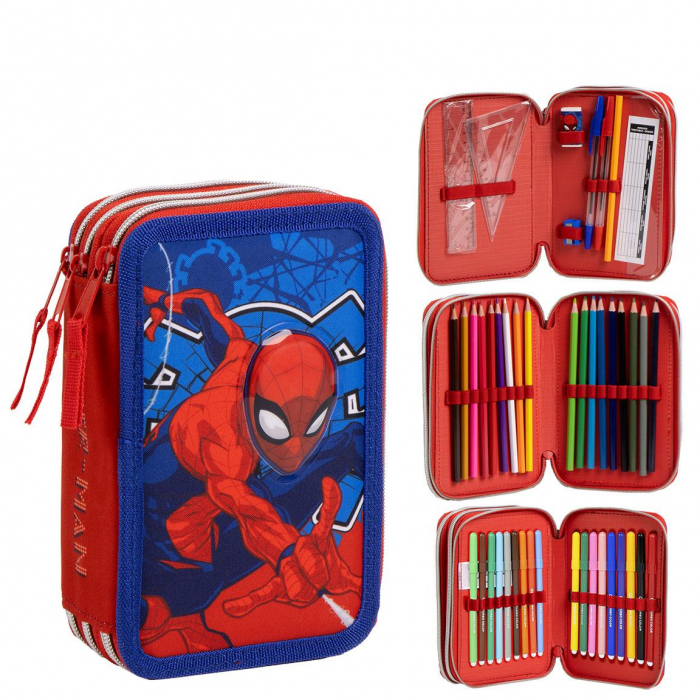 Penar echipat cu 43 piese Giotto, 3 compartimente Spiderman Action [1]