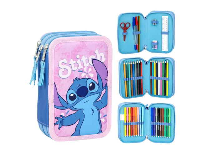 Penar echipat cu 43 piese Giotto, 3 compartimente, Stitch Aloha [2]