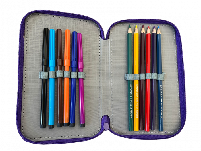 Penar ehipat Printesa Rock , 2 compartimente, 19x12x5 cm, 22 piese [3]