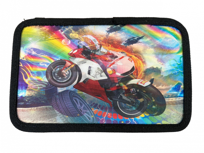 Penar ehipat Moto Race ,holograma 3D , 3 compartimente, 19x12x6 cm, 32 piese [1]
