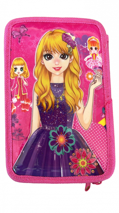 Penar ehipat Blonde Girl 3D, 3 compartimente, 19x12x6 cm, 32 piese [2]
