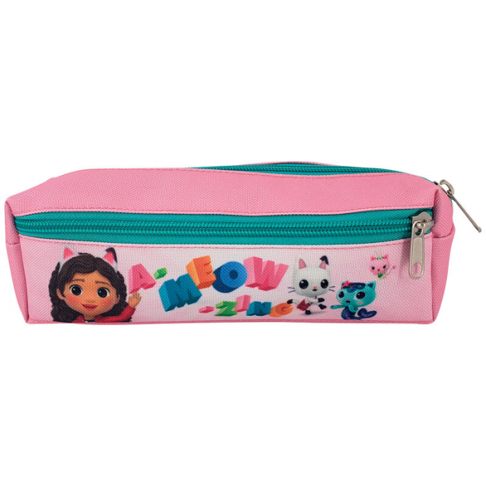 Penar etui 2 compartimente, neechipat Gabby's Dollhouse, 22x9 cm [1]