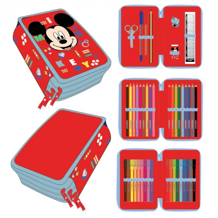 Penar triplu echipat 43 piese Disney Mickey Mouse [3]