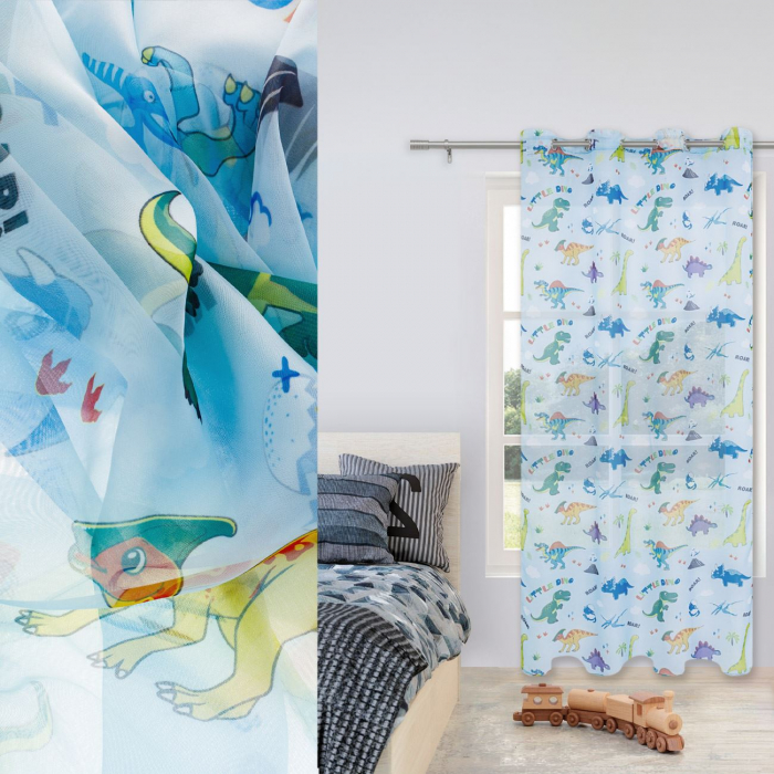 Perdea Decorativa de Voal Model Dinozaur 140x260 cm [3]