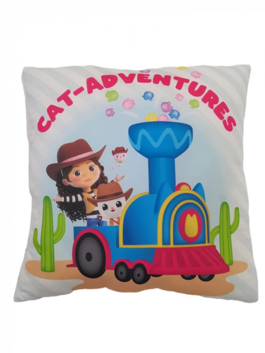 Perna decorativa pentru copii Gabby's Dollhouse Cat Adventures 40x40 cm [1]