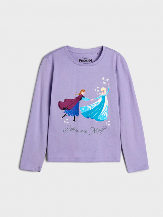 Pijama 2 piese cu maneca lunga din bumbac, Frozen Magic [3]