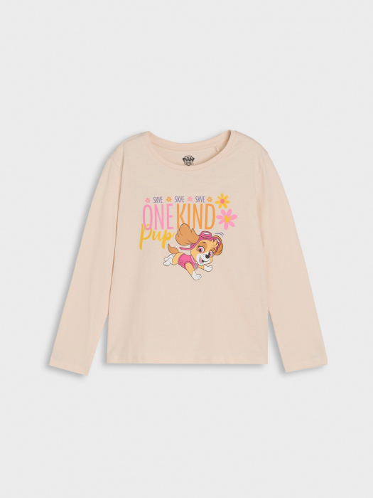 Pijama 2 piese cu maneca lunga din bumbac, Paw Patrol Skye [3]