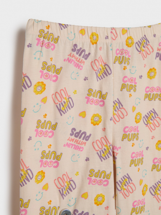 Pijama 2 piese cu maneca lunga din bumbac, Paw Patrol Skye [5]