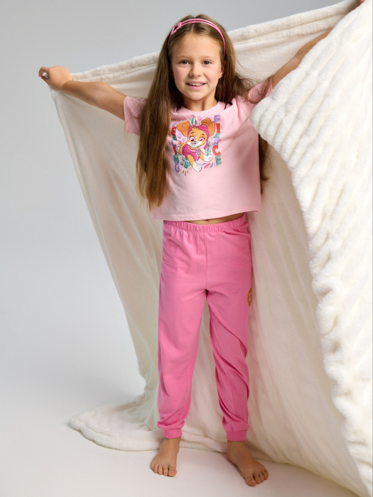 Pijama 2 piese cu maneca scurta din bumbac, Paw Patrol [1]