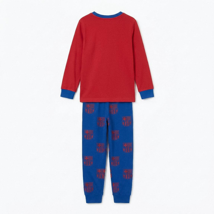 Pijama cozy cu mânecă lungă și design FC Barcelona [2]