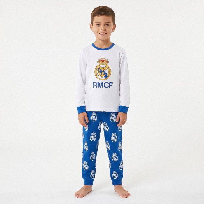 Pijama cozy cu mânecă lungă și design Real Madrid [5]