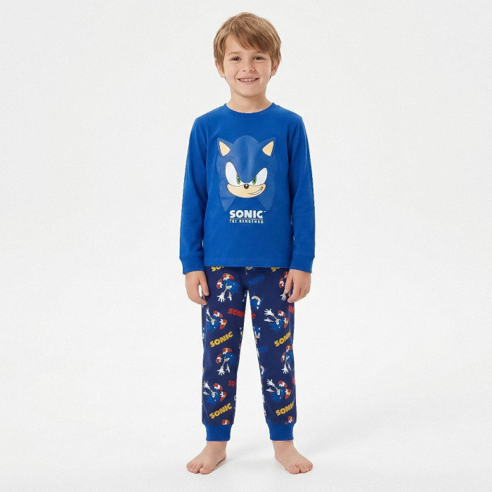 Pijama cozy cu mânecă lungă și design Sonic [5]