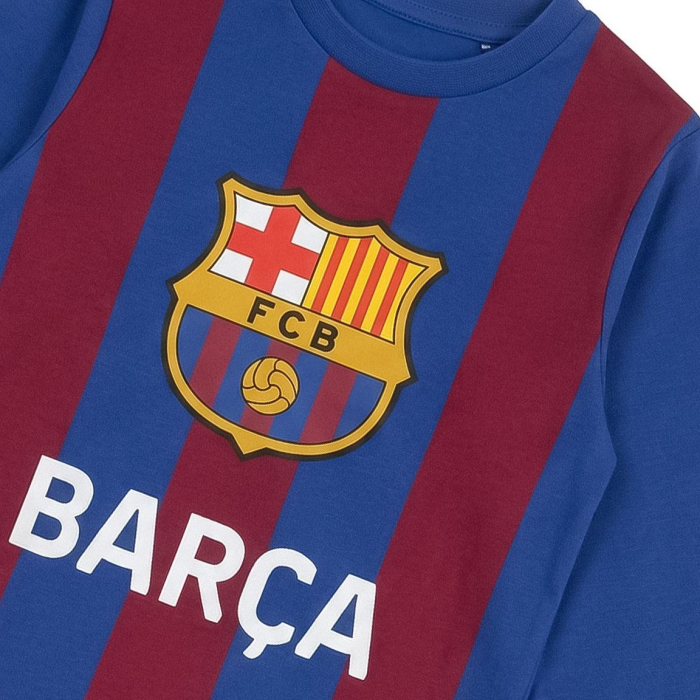 Pijama interlock cu mânecă lungă și design FC Barcelona [3]