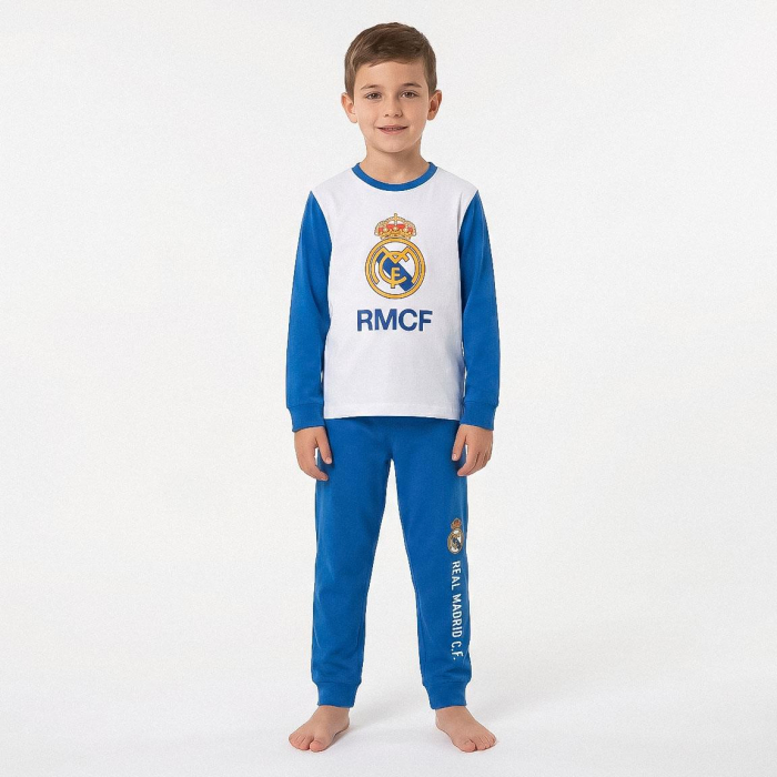 Pijama interlock cu mânecă lungă și design Real Madrid [5]