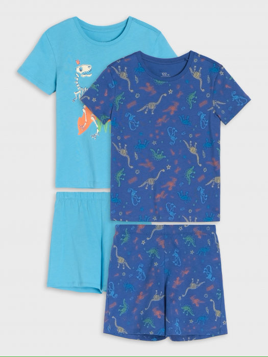 Set 2 Pijama de vara din bumbac cu maneca scurta T-Rex [1]