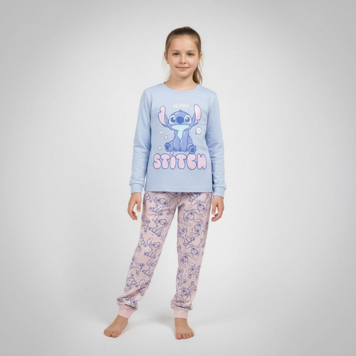 Pijama bumbac, 2 piese, maneca lunga Aloha Stitch [1]