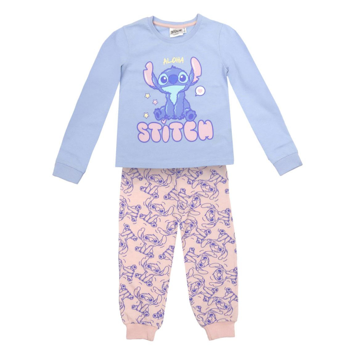 Pijama bumbac, 2 piese, maneca lunga Aloha Stitch [3]