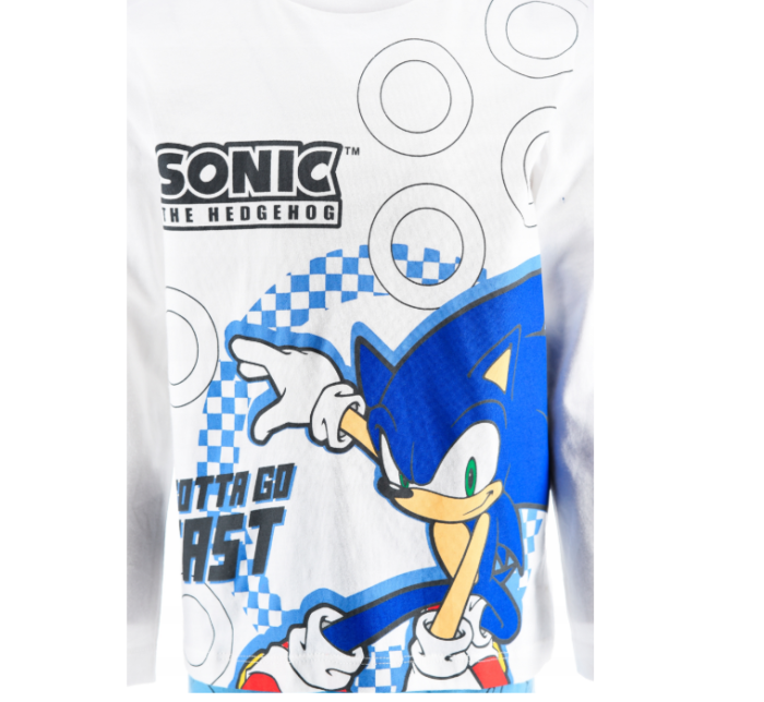 Pijama bumbac 2 piese pentru baieti cu maneca lunga Sonic Hedgehog [3]