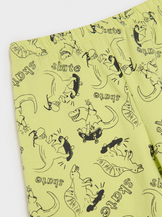 Pijama bumbac cu maneca scurta Dino Skate [2]