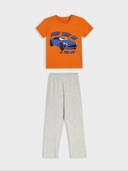 Pijama bumbac cu maneca scurta Over [1]